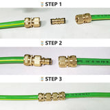 8Pcs Solid Brass Garden Hose Joiner Coupler OD15mm Quick Connect Repair Adapter Y105