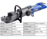 Electric Hydraulic Rebar Bender 1400W (8-20mm) Steel Rod Bent Bar Rebar LZ-20