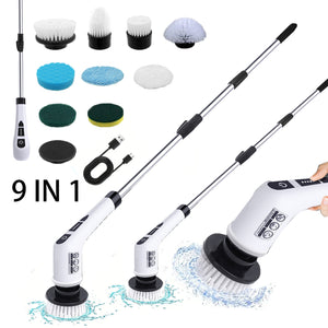 Electric Spin Scrubber Turbo Scrub Cleaning Brush Cordless MZ003