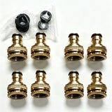 8PCS Brass Garden Fitting Female 1/2" 3/4" Hose Connector Tap Adapter Fitting Y103