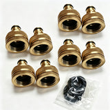 8PCS Brass Garden Fitting Female 3/4" 1" Hose Connector Tap Adapter Fitting Y203