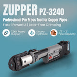 Zupper Battery Powered Press Tool Kit Set PZ-3240 For copper Bpress Viega Kempress Ridgid