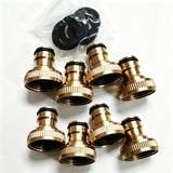8Pcs Solid Brass Garden Hose Adapter Female 3/4" Tap Connector Water Pipe Fitting Y111