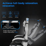 Gaming Office Chair Computer Chairs Seating Footrest Racer Recliner Grey 979-2