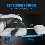 Gaming Office Chair Computer Chairs Seating Footrest Racer Recliner Grey 979-2