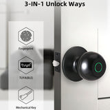 Security  Small Door Knob Fingerprint Door Lock Smart Keyless Entry Door Lock 3115