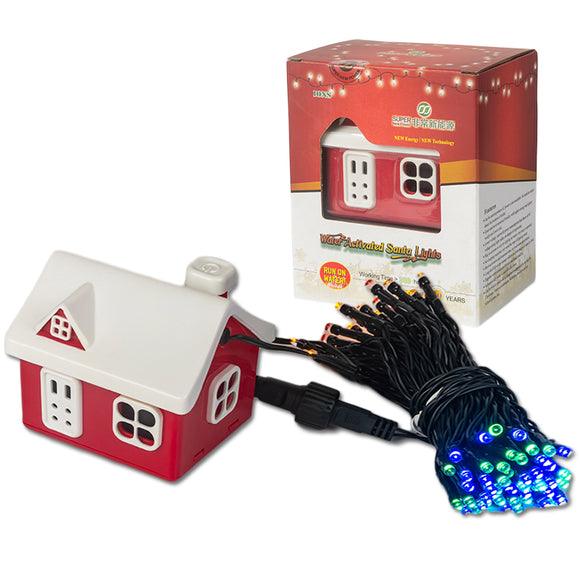 Water Activated LED Santa Lights 100pcs 1000-1100cm Christmas tree Decoration