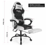 Gaming Office Chair Computer Chairs Seating Footrest Racer Recliner Grey 979-2