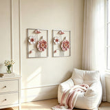 Metal Wall Art 3D Spring Flower Handmade Sulpture Nature-Inspired HOM1002