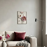 Metal Wall Art 3D Spring Flower Handmade Sulpture Nature-Inspired HOM1002