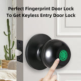 Security  Small Door Knob Fingerprint Door Lock Smart Keyless Entry Door Lock 3115