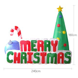 2.4x1.8M Inflatable Merry Christmas Tree with LED Light TMC180