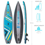 Inflatable Stand Up Paddle Board SUP - AP Galactic Grey 11.65ft