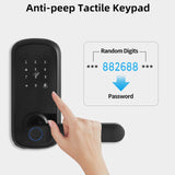 Digital Security Door Lock Fingerprint Smart Doorlock Password APP Card Keypad 3116