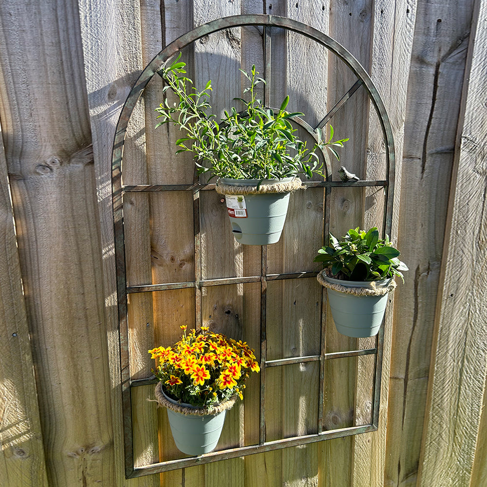 outdoor wall plant pot holder Metal Wall Planter Pot Holder French Window GDM2316 – LIKYHOME