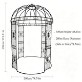 Dark Brown Metal Garden Gazebo-M0123