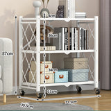 3-5 Tier Foldable Storage Shelf Rack-White