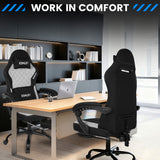 Gaming Office Chair Computer Executive Footrest PC Office Seat Black 979-9 (For PICK UP)