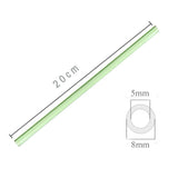 10PCS Glass Straw Straight + 2Brush