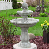 2-TIER BIRD BATH SOLAR POWERED WATER FOUNTAIN