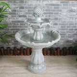 2-TIER BIRD BATH SOLAR POWERED WATER FOUNTAIN