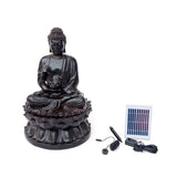 BUDDHA SOLAR WATER FOUNTAIN WITH LED LIGHT