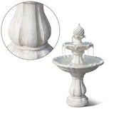 2-TIER BIRD BATH SOLAR POWERED WATER FOUNTAIN