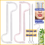 Anti Lip Wrinkle Glass Straw