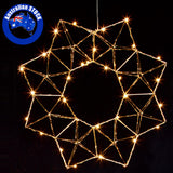 LED Hanging Lights - Eight pointed Star-Brass