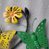 Metal Wall Art Flower Butterfly-1446290