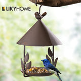 industrial style hanging bird feeder