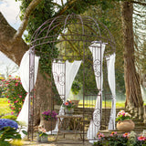 Dark Brown Metal Garden Gazebo-M0123