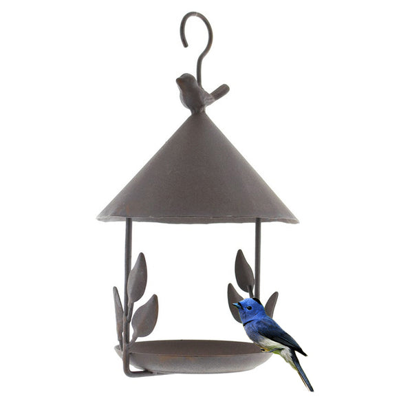 industrial style hanging bird feeder