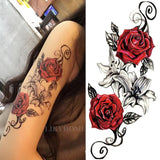2Pcs Rose Tattoo Sticker - 516