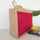 3Pcs Jute Shopping Bag - Red Cover