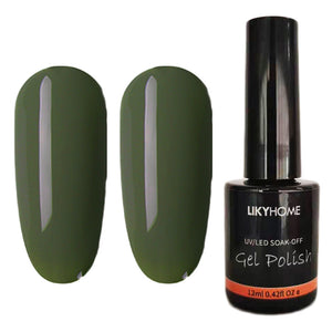Nail Polish UV LED Gel - Dark Grey Green VIC9