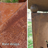 rust design bird bath fire pit
