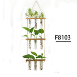 Hydroponic Glass Vase Planter Terrarium Wooden Stand-F8103