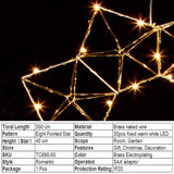 LED Hanging Lights - Eight pointed Star-Brass,statistics