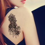 2Pcs Purple Rose Tattoo Sticker - 042