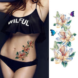 2Pcs Flower Tattoo Sticker - 280